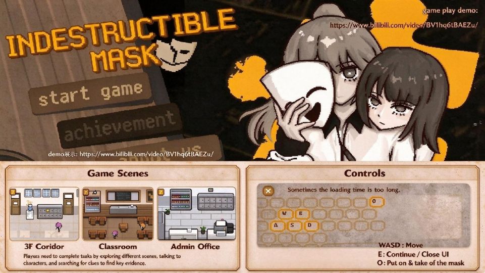 INDESTRUCTIBLE MASK Game Scenes and Controls